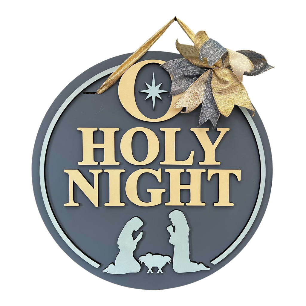 O holy Night Christmas Door Sign